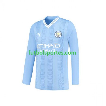 Camiseta Manchester City Primera Equipación 2023/2024 Manga Larga